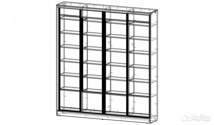 Шкаф купе для книг