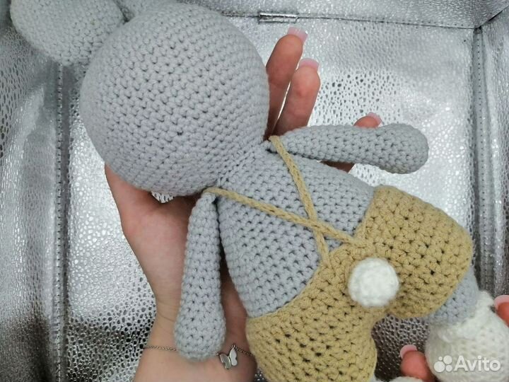 Вязаный заяц,котик,жираф,мопс