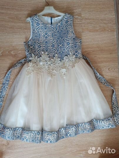 Детское нарядное платье с жакетом 128