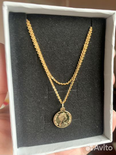 Украшение на шею (Монета на тонкой цепочке)