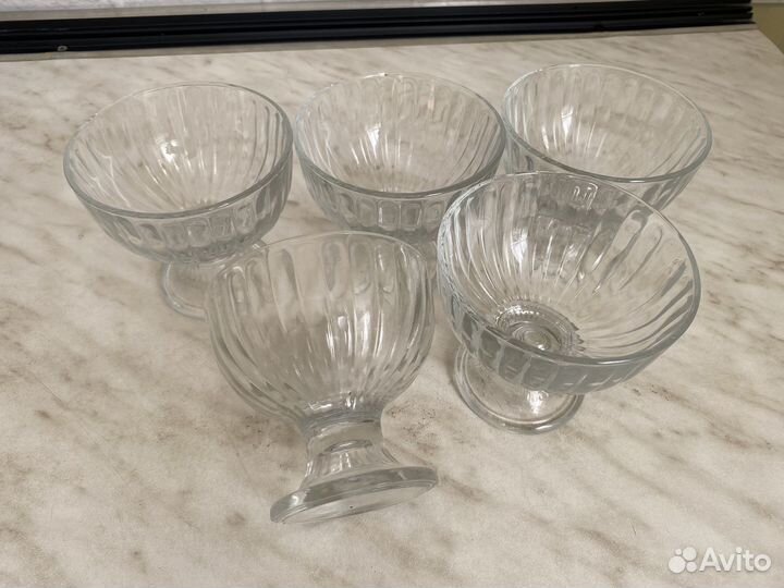 Креманки икеа, штоф графин, чайные чашки и блюдца