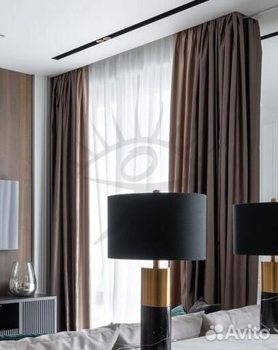 Дизайнерские шторы на заказ. Карнизы