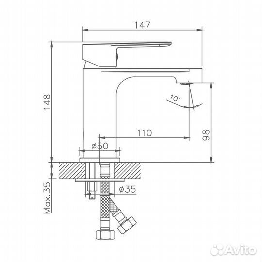 Смеситель для раковины Haiba hb10557-8 Белый