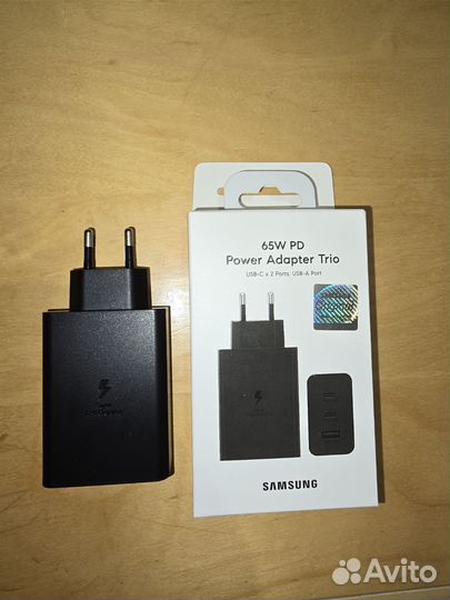 Сетевое зарядное устройство Samsung 65W 3-USB Bl