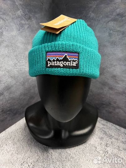 Шапка бини Patagonia морская новинка 2024