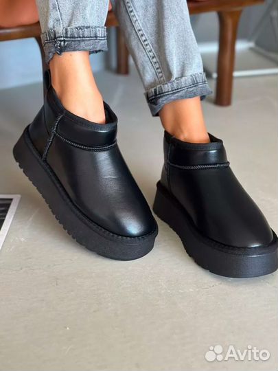 Угги женские кожа