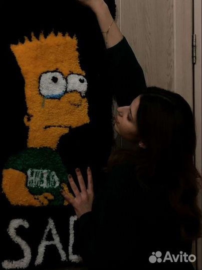 Тафтинговый мягкий ковёр 90х40