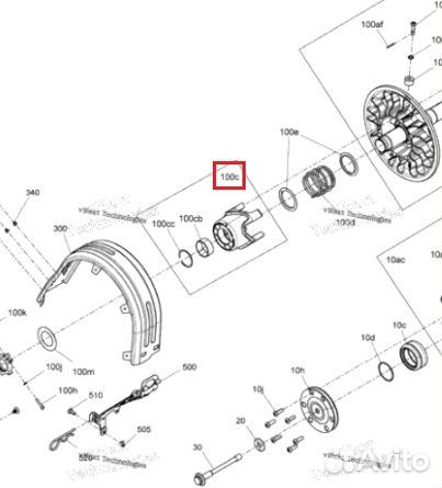 417127672 Хеликс Ведомого Вариатора Для Ski Doo 417127338, 417127386, 417127532