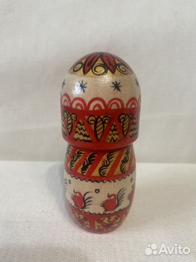 Матрешка - гриб, Мезенская роспись