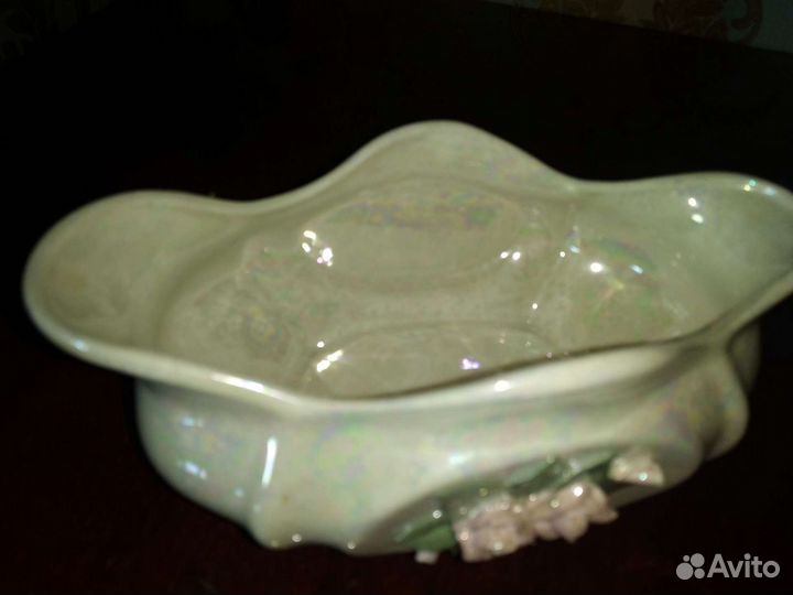 Ваза конфетница цветное стекло