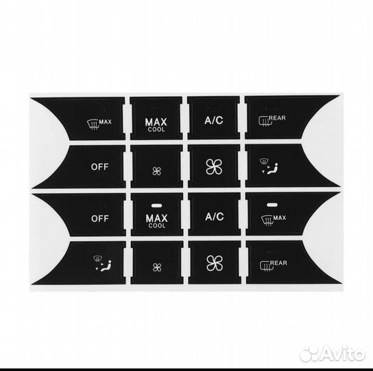 Наклейки на кнопки Mercedes Benz