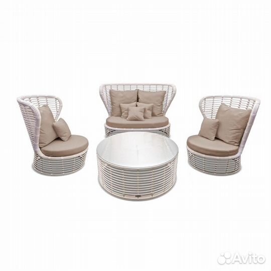 Лаундж комплект из искусственного ротанга