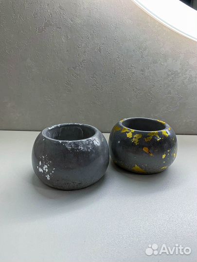 Подсвечник из гипса, сфера