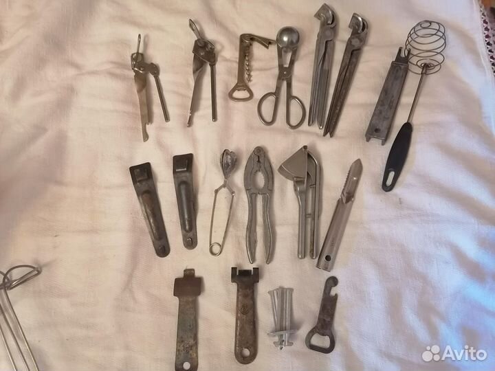 Кухонная утварь половник, шумовка, топорик СССР