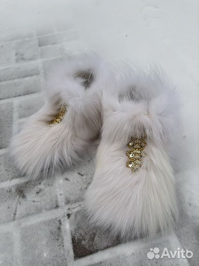 Чуни женские из меха