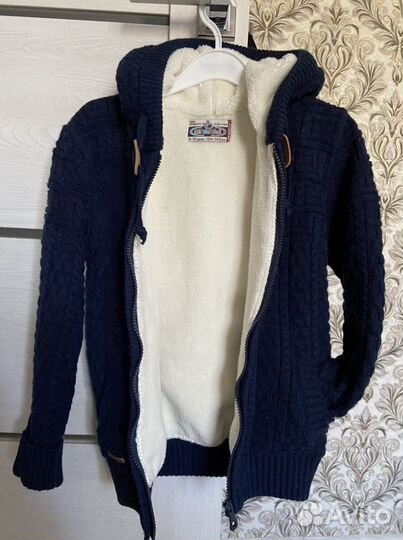 Вязанный кардиган на меху