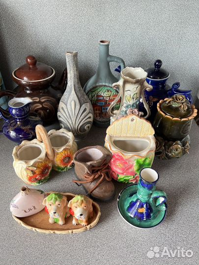 Чайники вазы солонки кувшины графины керамика