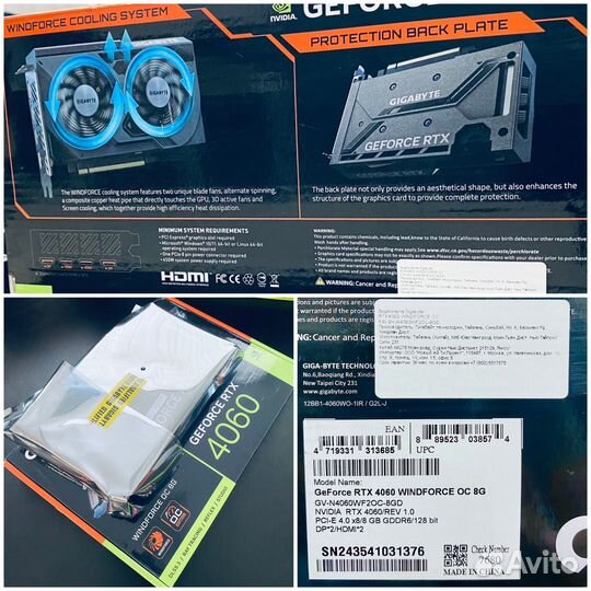 NEW Видеокарта gigabyte GeForce RTX 4060 от 35888