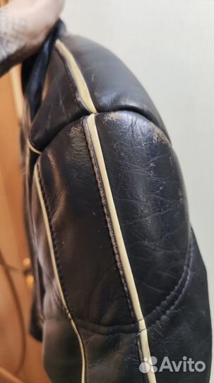 Мото куртка женская кожаная