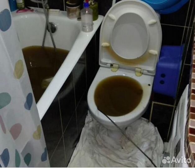 Прочистка канализации Устранение засоров труб 24/7