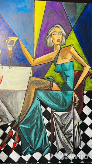 Портрет по фото в стиле кубизм, поп арт