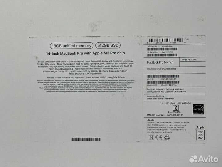 Новые Макбуки AIR и PRO М2 M3