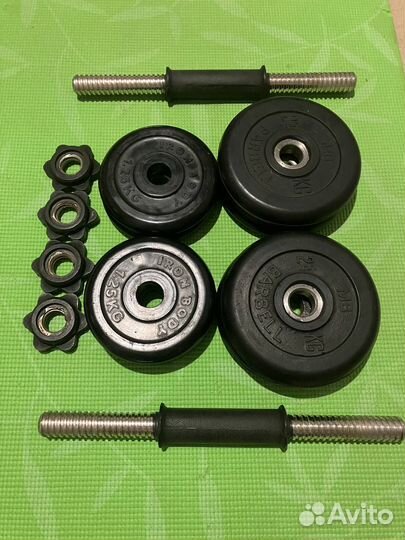 Гантели разборные 2шт по 9 кг