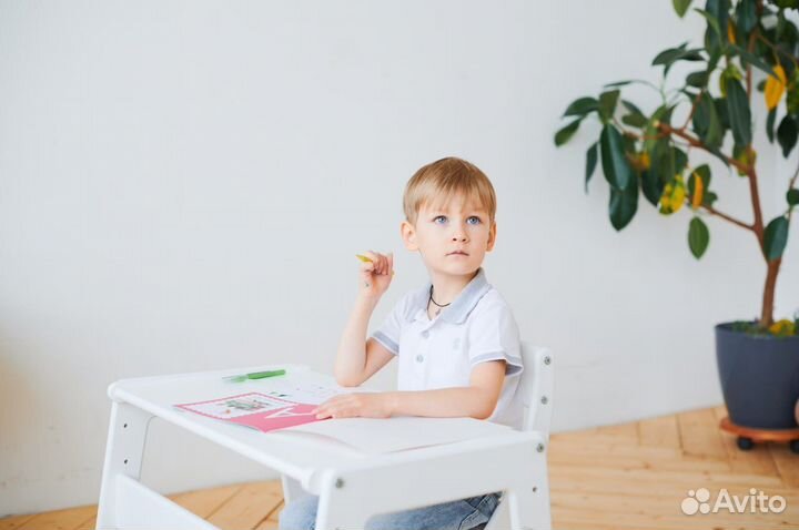 Растущий стол и стул детский