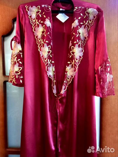 Халат пеньюар шёлковый