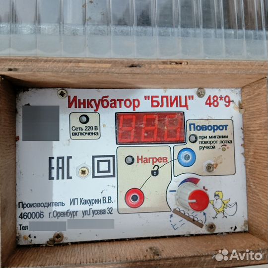 Инкубатор блиц 48