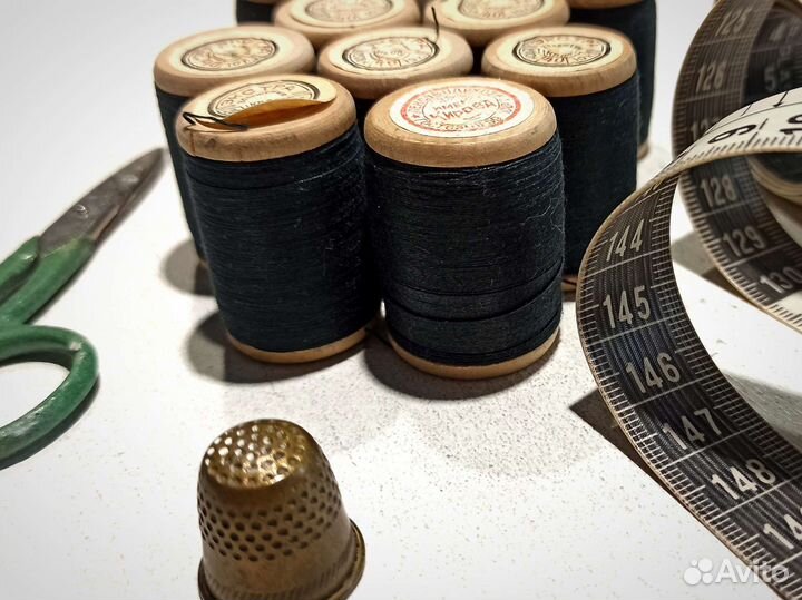 Нитки швейные хб СССР 10шт для шитья