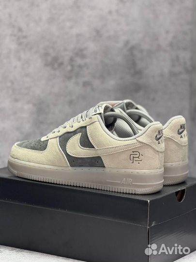 Кроссовки Nike Air Force 1 Grey Pavy (Арт.62455)