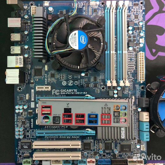 Материнская плата 1155 с процессором i7