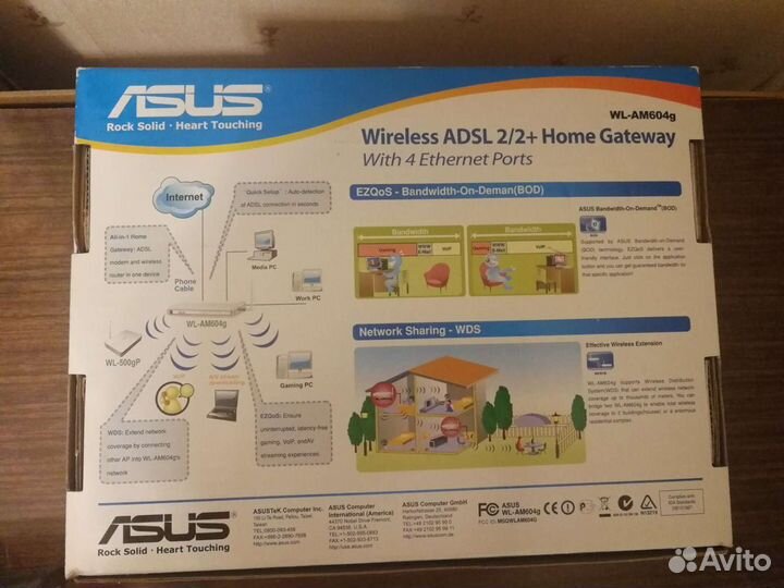 Наwi-Fi роутер asus WL-AM604g