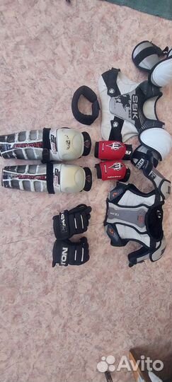 Детская хоккейная форма+2клюшки от 5 до 8 лет