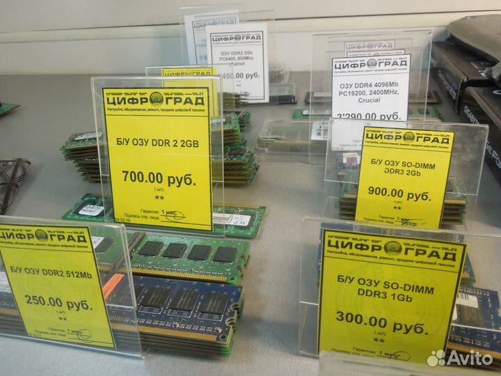 Озу DDR1/DDR2/DDR3/DDR4/SO-dimm