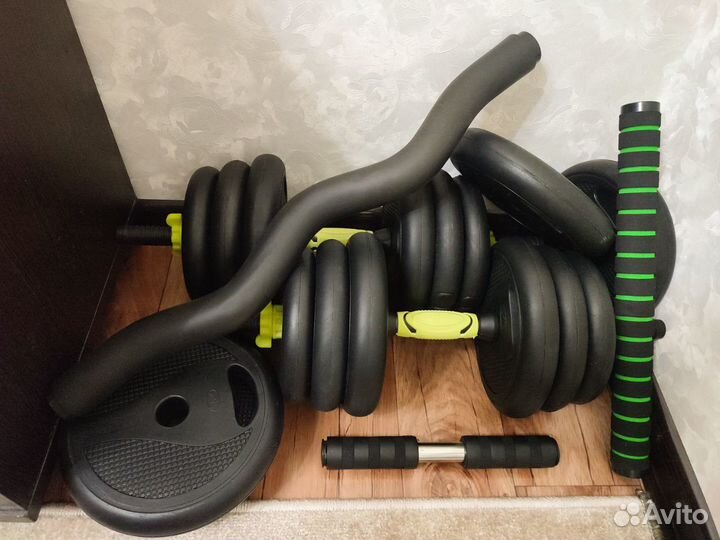 Полный комплект домашних разборных гантелей