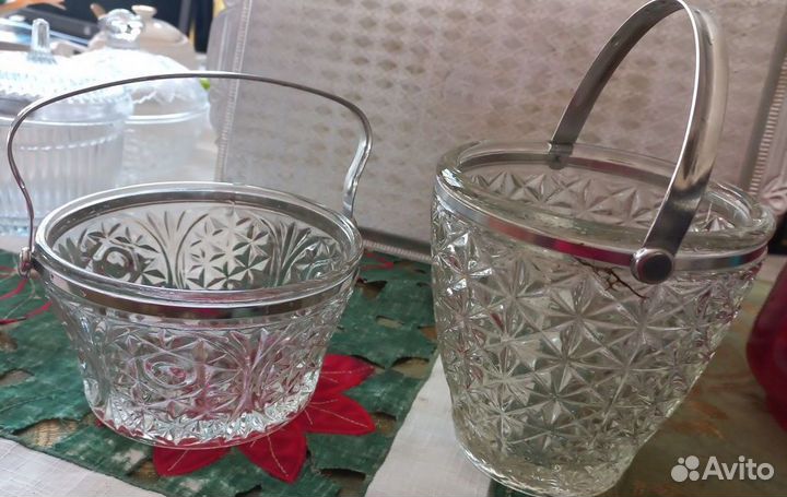 Сахарница, конфетница, стекло СССР
