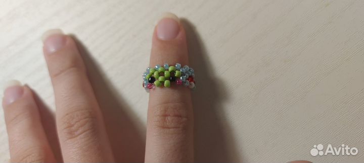 Кольцо из бисера
