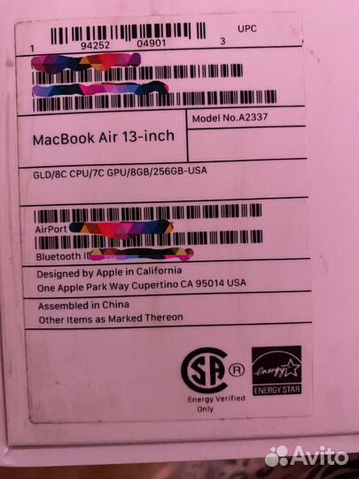 Apple macbook Air 13 m1 8gb 256