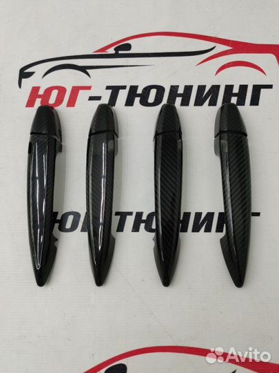 Накладки на ручки дверей карбон BMW