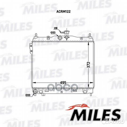 Радиатор hyundai getz 1.1-1.6 02- acrm122 Miles