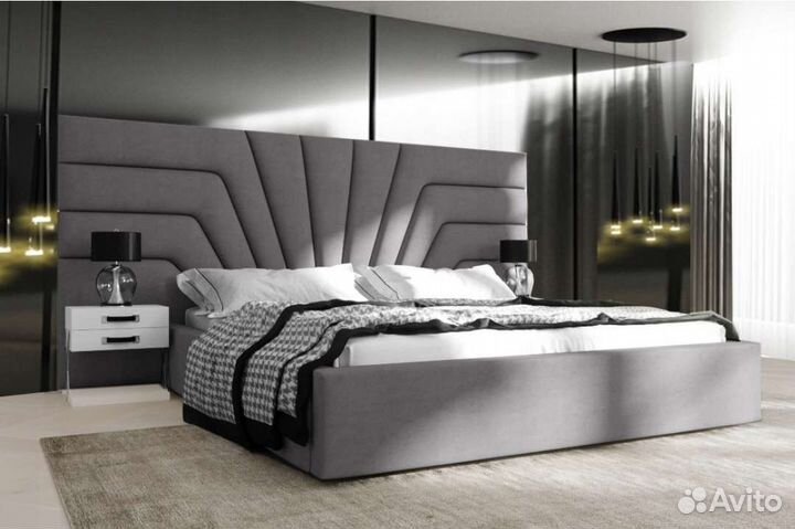 Мягкое изголовье, современные кровати