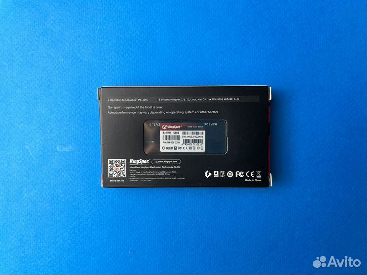 SSD диск 128 GB M.2 2280 KingSpec NVMe PCIe