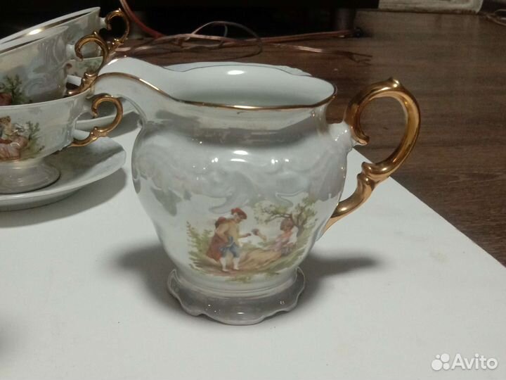 Сервиз чайный Мадонна, Пастушка позолота 12 персон