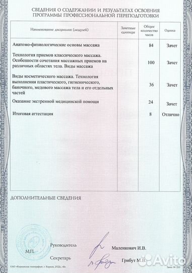 Массаж классический, антицеллюлитный