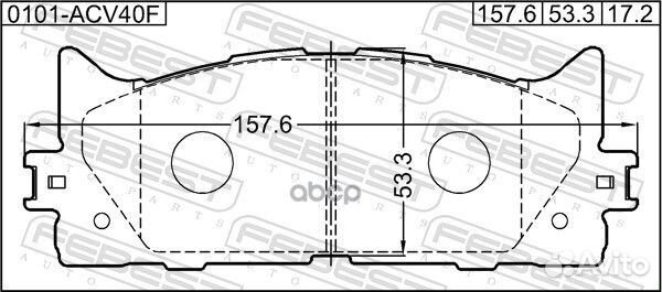 Колодки тормозные 0101ACV40F Febest
