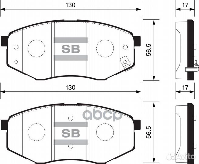 Колодки тормозные перед hyundai sonata YF 15 10