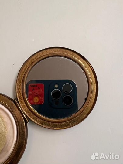 Пудреница латунь СССР винтаж без утрат