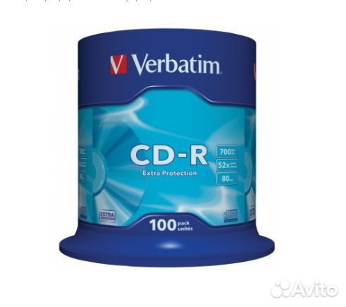 CD-R Диск Extra Protection cake BOX 100 шт. 52x 70